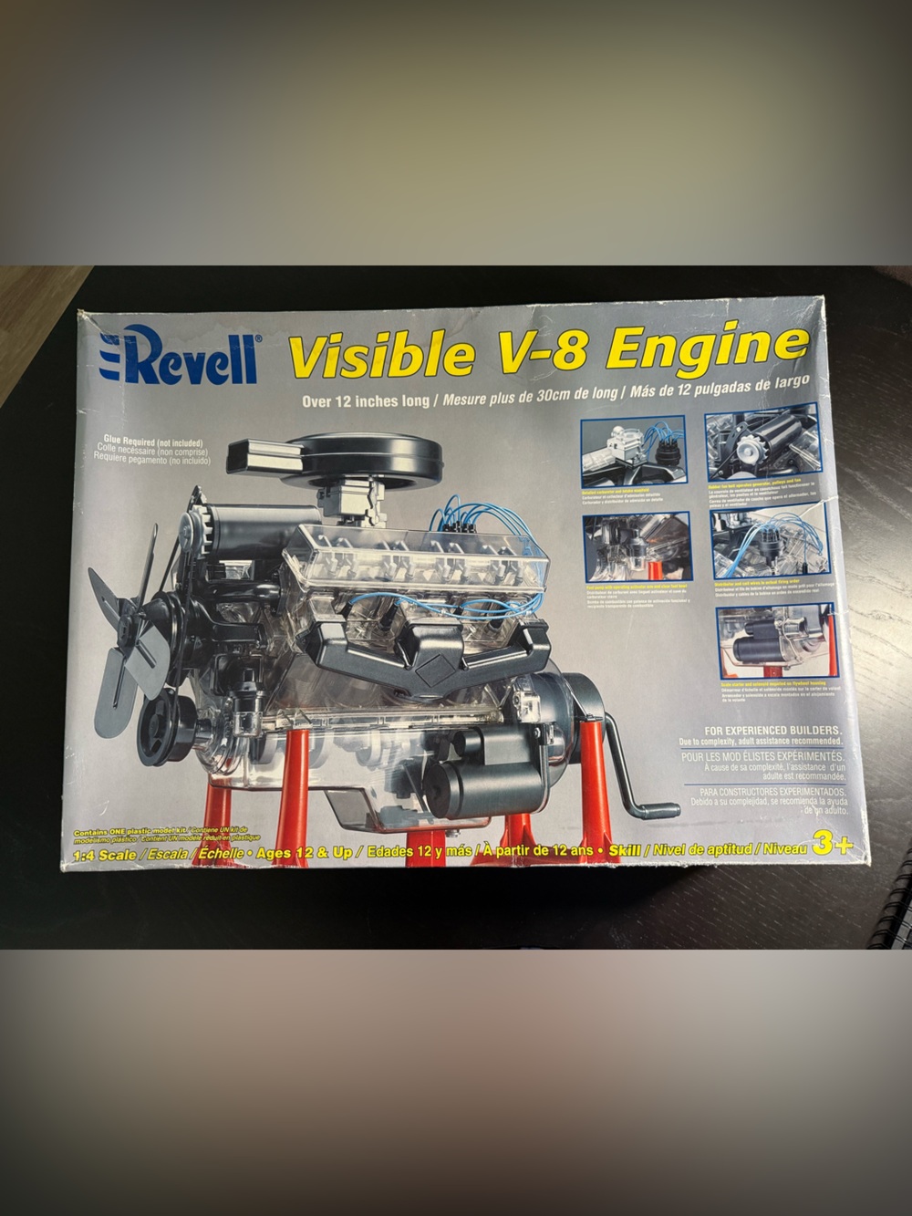 REVELL VISIBLE V8 OPERATING ENGINE 1/4 SCALE MODEL KIT NEW IN OPEN BOX